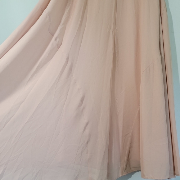 Show Me Your MUMU Princess Ariel Maxi Skirt Sz L Baby Pink Lined Side Zip Boho - Picture 8 of 11